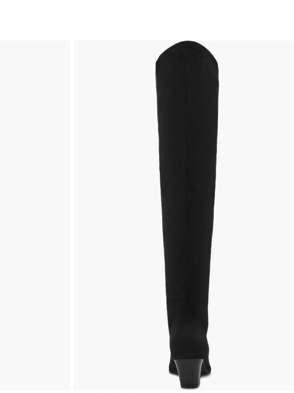 Gianni Bini Black Over-the-Knee Suede Cuban block Heel Boots $140